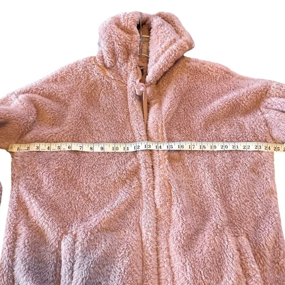 32 Degrees | Women's | Crepe Pink | Sherpa | Hooded Open Cardigan | Size L - Picture 4 of 9